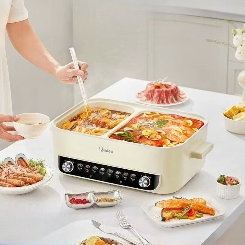 Household All - in - One Electric Hot Pot: Dual - Flavor, Large Capacity, Multi Function, Fast Heating for Boiling And