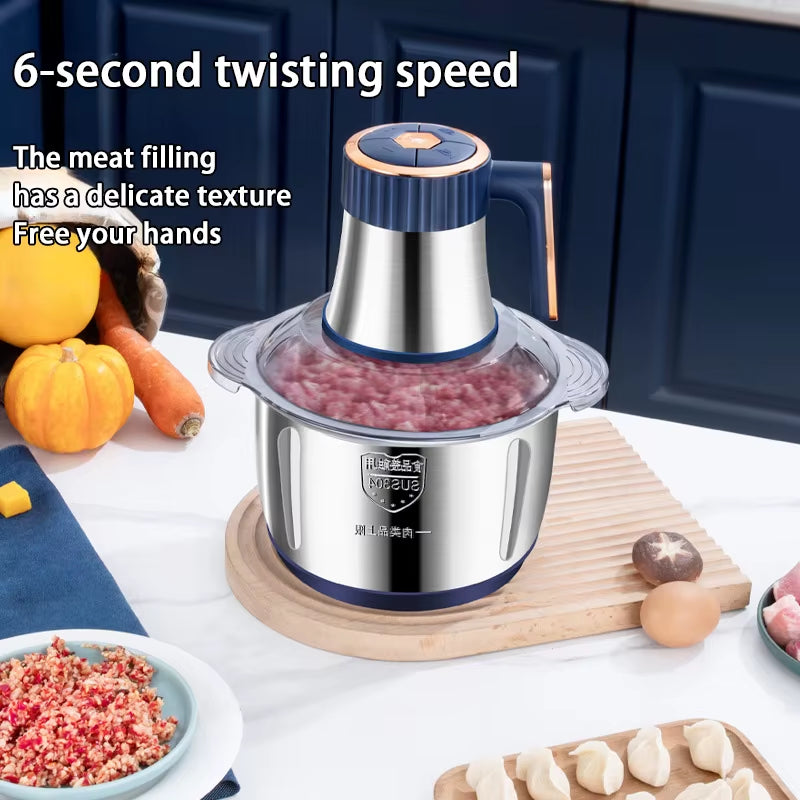 Xiaomi Multi-Function Stainless Steel Blender for Meat Fruits Veggies Food Processors Five-Speed Kitchen Electric Meat Grinder